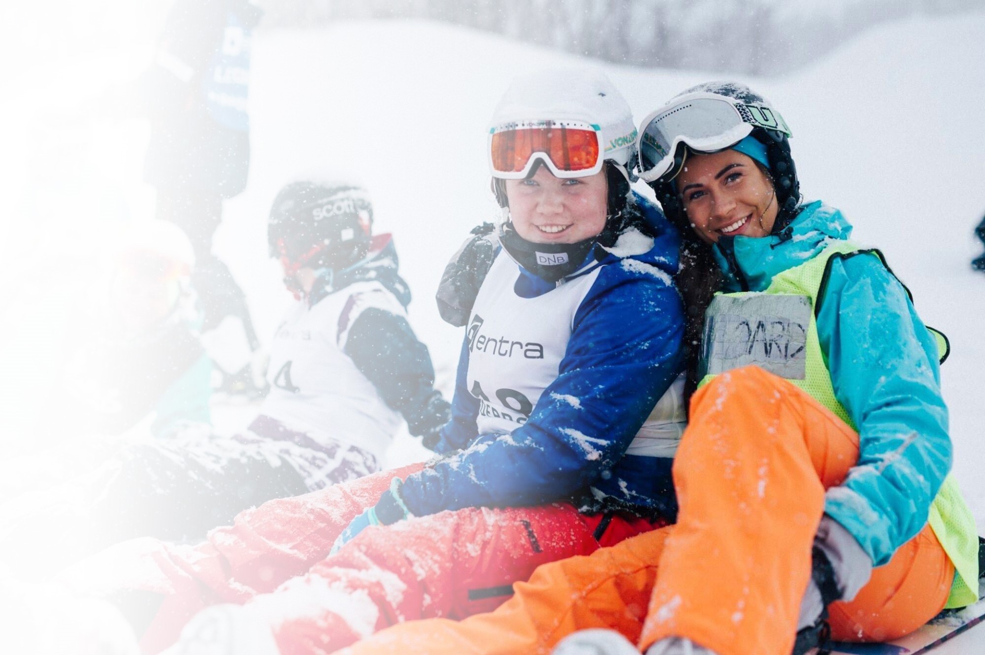 Participant and guide smiles at the camera