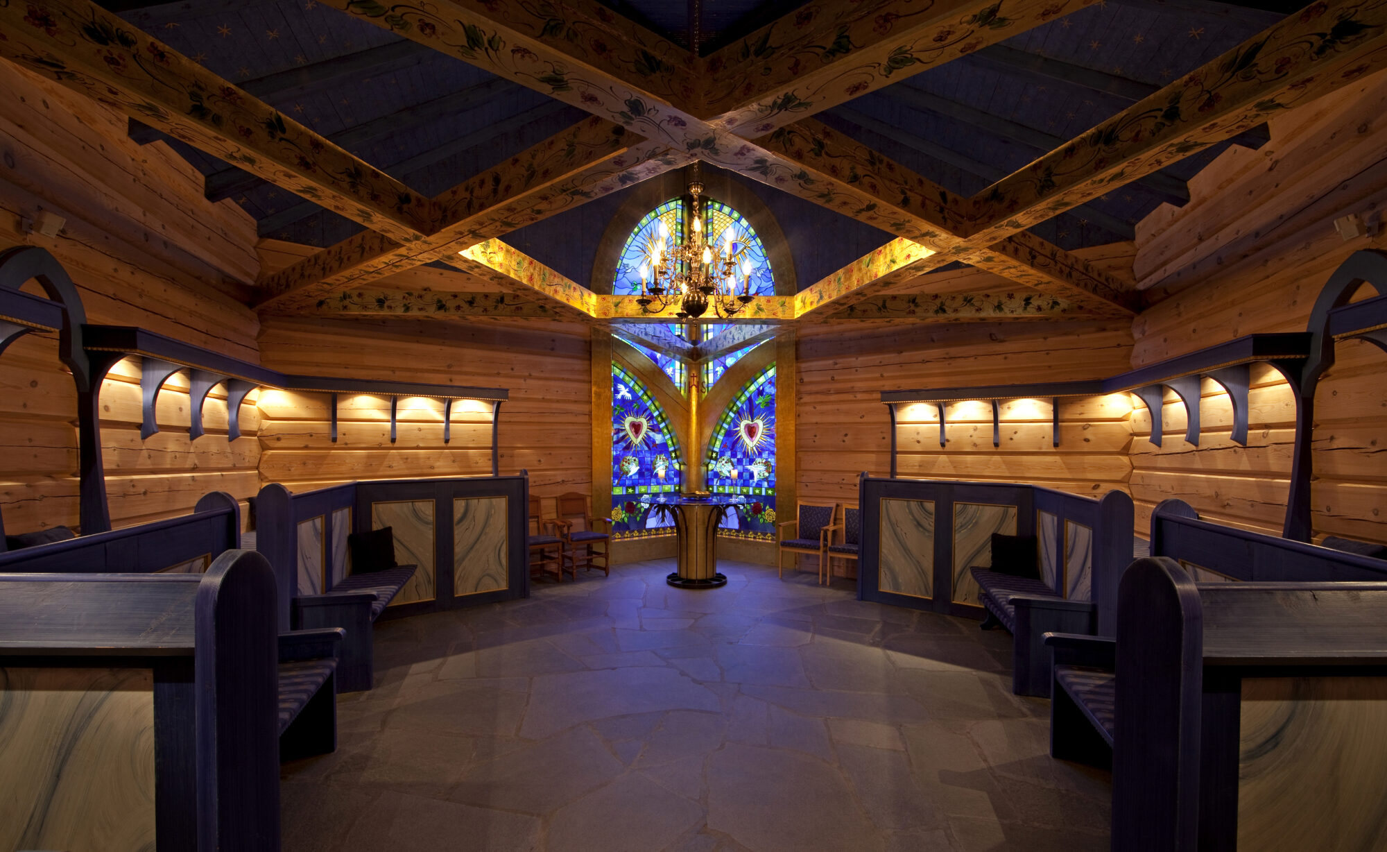 Light chapel interior